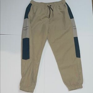 Men's Tan and Blue Lightweight Jogger Pants